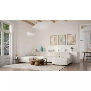 GRACIA Modular Sofa – U-shaped, 180 x 340 x 180 cm – Cream-Beige City Sofa small 6