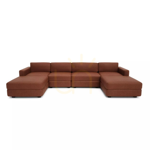 Check GRACIA Modular Sofa – U-shaped, 180 x 340 x 180 cm – terracotta color by City Sofa