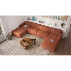 GRACIA Modular Sofa – U-shaped, 180 x 360 x 180 cm – terracotta color by City Sofa small 5