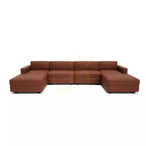 GRACIA Modular Sofa – U-shaped, 180 x 360 x 180 cm – terracotta color by City Sofa small 0
