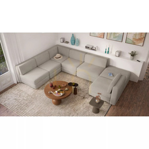 GRACIA Modular Sofa – U-shaped, 160 x 340 x 230 cm – Beige-Gray City Sofa small 5