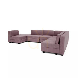GRACIA Modular Sofa – U-shaped, 160 x 340 x 230 cm – muted pink, City Sofa small 3
