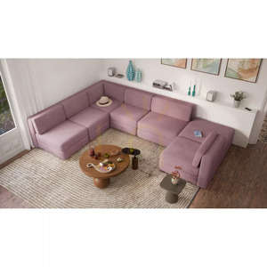 GRACIA Modular Sofa – U-shaped, 160 x 340 x 230 cm – muted pink, City Sofa small 5