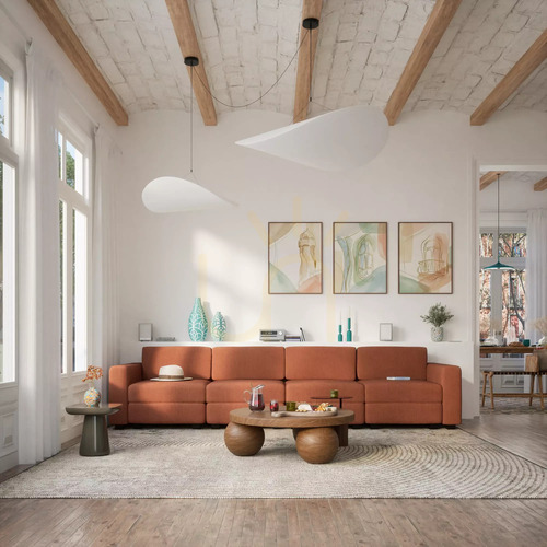 Check GRACIA Modular Sofa – End Module – Terracotta Color by City Sofa