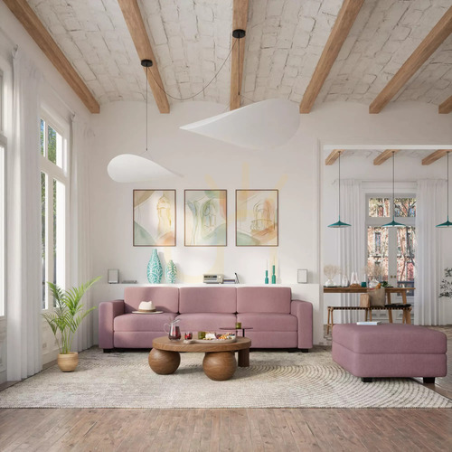 Check GRACIA Modular Sofa – End Module – Muted Pink Color by City Sofa