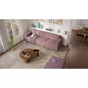 GRACIA Modular Sofa – Single Module – Muted Pink Color by City Sofa small 11