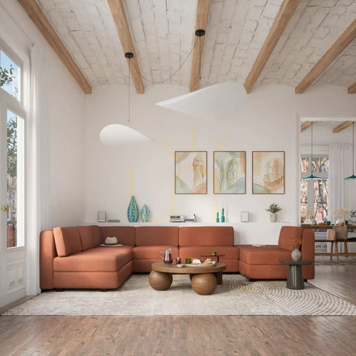 Check GRACIA Modular Sofa – Large Single Module – Terracotta Color by City Sofa