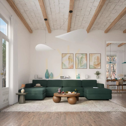 Check GRACIA Modular Sofa – Large Single Module – City Sofa Green