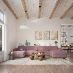 GRACIA Modular Sofa – Large Single Module – Muted Pink Color by City Sofa small 1