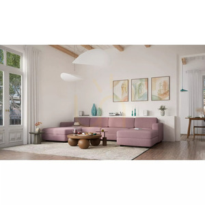 GRACIA Modular Sofa – Large Single Module – Muted Pink Color by City Sofa small 10