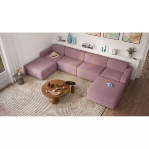 GRACIA Modular Sofa – Large Single Module – Muted Pink Color by City Sofa small 11