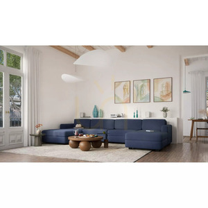 GRACIA Modular Sofa – Large Ottoman Module – Dark Blue City Sofa small 13