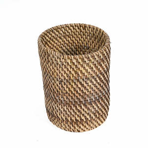 The Colonial Rattan Cutlery Holder BAZAR BIZAR, Natural Brown small 0