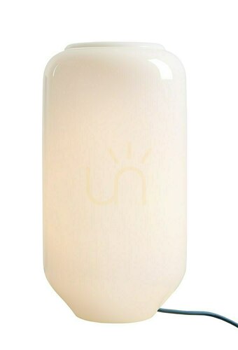 Check Aldex Flask Sapphire M Opal Glass Table Lamp 8500B31_M with Bulb