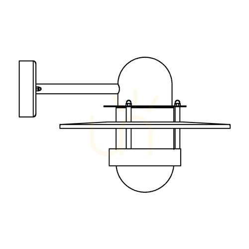 Check Bergen 270BG Green E27 NORLYS Outdoor Wall Sconce