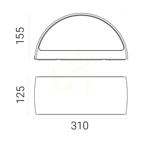 Outdoor wall light Norlys Vasa 128BC, black with copper patina, LED 8.5 W 3000 K, IP65 small 1