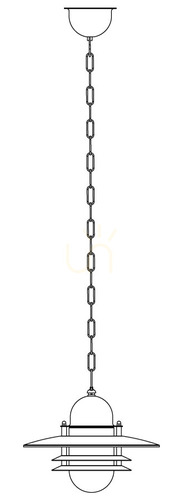 Check Oslo 240A/BS Silver E27 NORLYS Outdoor Pendant Light