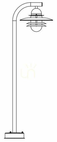 Check Norlys Oslo 245CS Bollard Light, Corten Steel Finish, E27, IP55, 118 cm