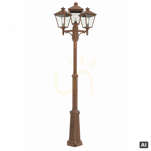 Check LONDON 483BC Garden Lantern 3 x E27 Copper Patina NORLYS