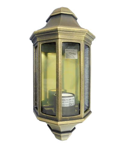 Check Genoa 175BD Gold E27 NORLYS Outdoor Wall Sconce