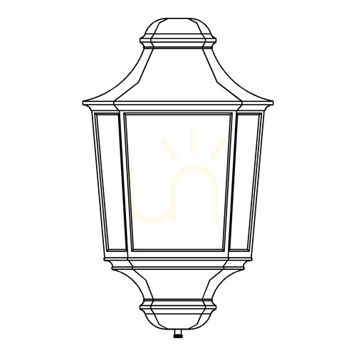 Check Glasgow 730BS Silver Outdoor Wall Sconce, E27, NORLYS