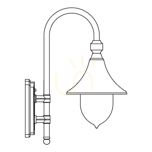 Check Florence 800BS Silver Outdoor Wall Sconce, E27, NORLYS