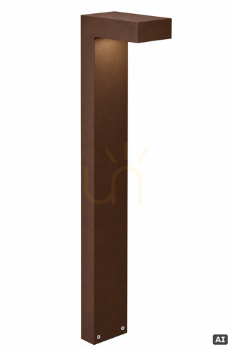 Check NORLYS Asker 1312CS LED bollard light, corten steel colour, 85 cm, 3000K DALI2