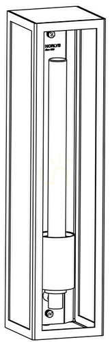 Check Freja 1980CG Outdoor Wall Sconce, Gray, E27, NORLYS