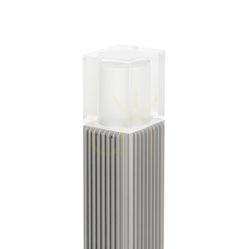 Check NORLYS Frigga 2151AL LED garden bollard, silver, 50 cm, 4000 K