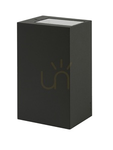 NORLYS Lillehammer 2282BL outdoor wall light, black RAL 9005, LED 4.5 W 4000 K, downward light, DALI2 small 0