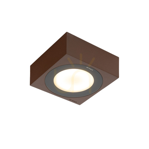 Check Hitra 2461CS Rust-Colored Outdoor Ceiling Light with LED, NORLYS