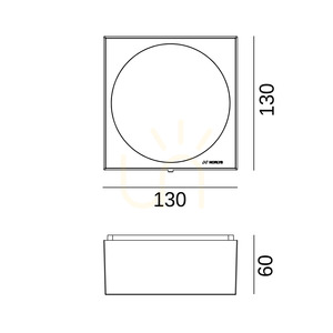 NORLYS Hitra 2462GB outdoor LED ceiling light, grey beige RAL 7006 small 2