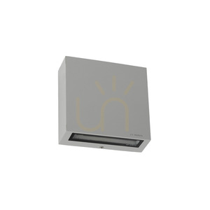 NORLYS NORA 2472 LED outdoor wall light, 15.3 W, 4000 K, DALI2, up/down light, light grey RAL 9006 small 1