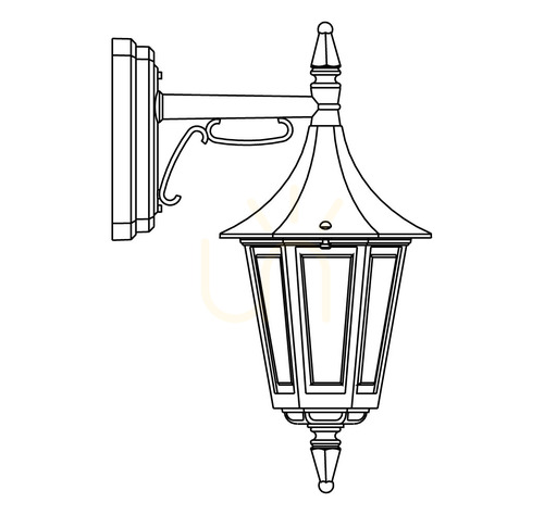 Check Rimini 2591BD Gold E27 NORLYS Outdoor Wall Sconce
