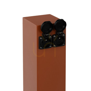 NORLYS Energy Distributor 2900CB garden power post, 2 × 16 A type E sockets, 49 cm, copper brown RAL 8004 small 2