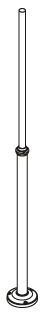 Check Lighting Pole NORLYS Lamppost 3011BS Silver Patina Aluminum 220 cm