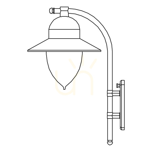 Check Como 3030BD Gold E27 NORLYS Outdoor Wall Sconce