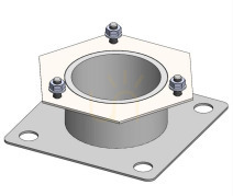 Check Mounting adapter 3088 for Narvik bollard lights, hot-dip galvanised steel NORLYS