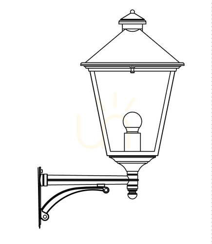 Check London 4024BD Gold E27 NORLYS Outdoor Wall Sconce