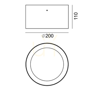 Sol 4058BL LED Outdoor Ceiling Light Ø20 cm, 19.3 W, 4000K, DALI-2, Black, NORLYS small 2