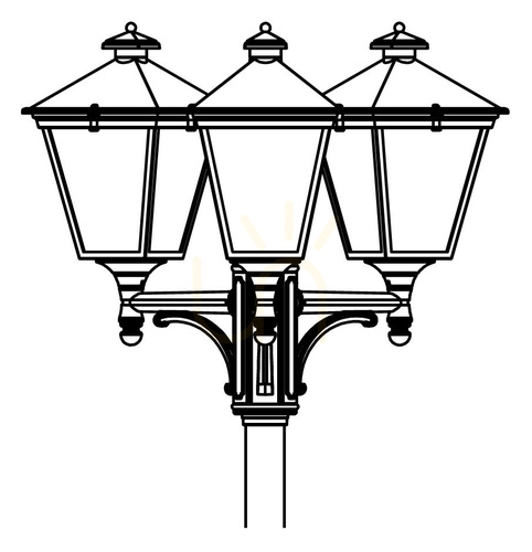 Check Garden Lantern Norlys London Big 4132BC LED 3x9.5W 2271 lm 3000K IP54 Copper Patina