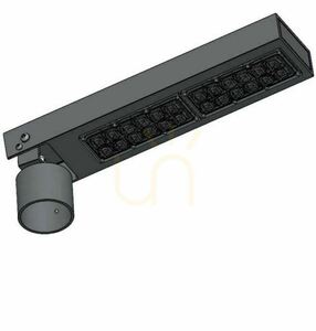 Norlys Asker Head 4392GR LED post-top luminaire for Ø60 mm poles, graphite RAL 7016, 39.8 W 3000 K, DALI2 small 0