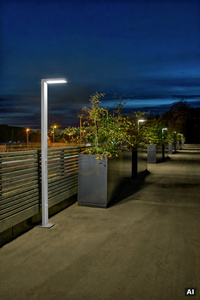 Asker 5224AL Silver LED Garden Lantern by NORLYS small 6