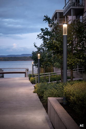 Check Garden Bollard NORLYS Egersund Park 6112GR LED 23.9W 2314 lm 4000K Graphite IP65 250 cm