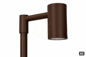 NORLYS Mora 6460CS rust-coloured LED pole-top luminaire 3000 K small 1