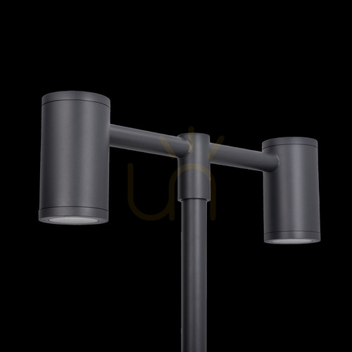 Check NORLYS Mora 6467GR Twin-Arm Post-Top Luminaire, Graphite RAL 7016, LED 33.5 W 4000 K, DALI2 (Pole Not Included)