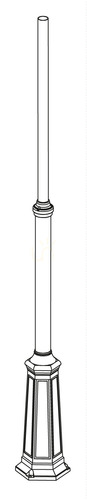 Check Lamppost NORLYS Copper Patina Outdoor Pole Light 30101BC