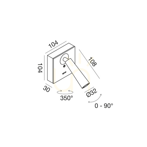 Check GAP595 Champagne Wall Sconce by Gea Luce