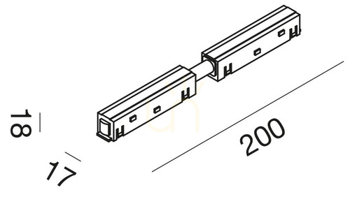 Check Gea Luce GBIC16 Linear Connector for 48 V Tracks, Matte Black