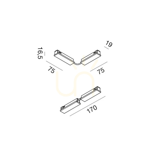Check GBIC37 Busbar Connector, Black, Gea Luce